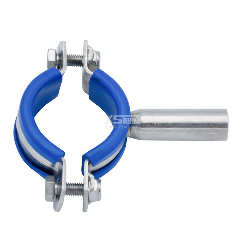 1-1/2“不鏽鋼管配件帶矽藍色套管的管支架TH6