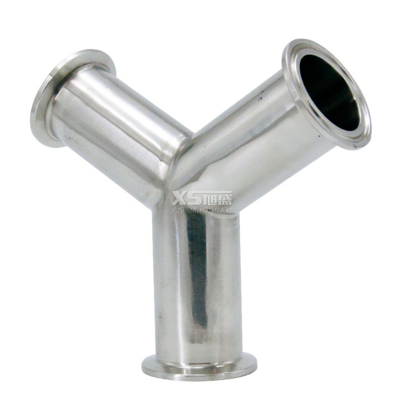 DIN High Quality Stainless Steel Sanitary Food Grade Y Type Clamping Tee