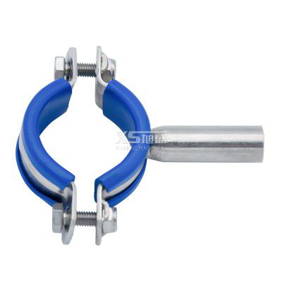 1-1/2“不锈钢管配件带硅蓝色套管的管支架TH6