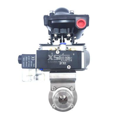 Hygienic Clamping-Clamping Pneumatic Butterfly Valve with Horizontal Actuator