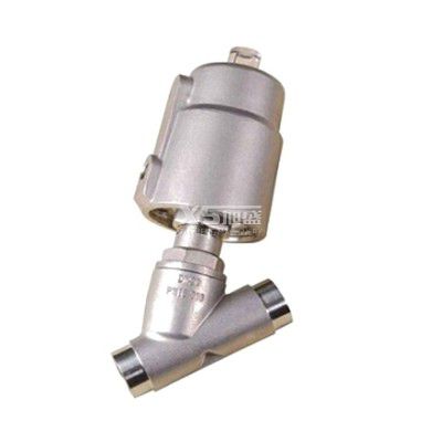 Pneumatical Welding Angle Seat Valve With Stainless Steel Actuator